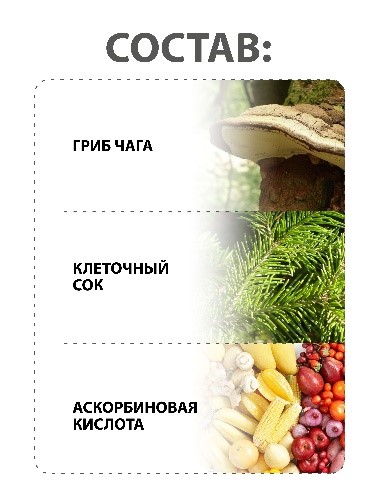 Чага березовая с клеточным соком сибирской пихты